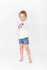 Load image into Gallery viewer, Kids Athletic USA Flag Sweatshirt White
