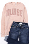 Nurse Block Peach Graphic Sweatshirt