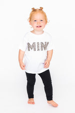 Load image into Gallery viewer, Mini Animal Print Baby Tee White
