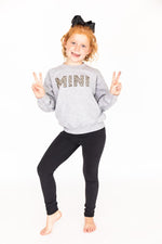 Ladda upp bild till gallerivisning, Mini Animal Print Kids Sweatshirt Grey
