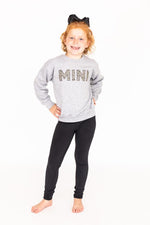 Ladda upp bild till gallerivisning, Mini Animal Print Kids Sweatshirt Grey
