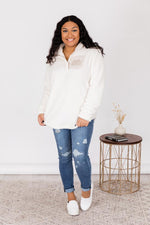 Load image into Gallery viewer, All Snowed In Monogram Light Beige Pullover
