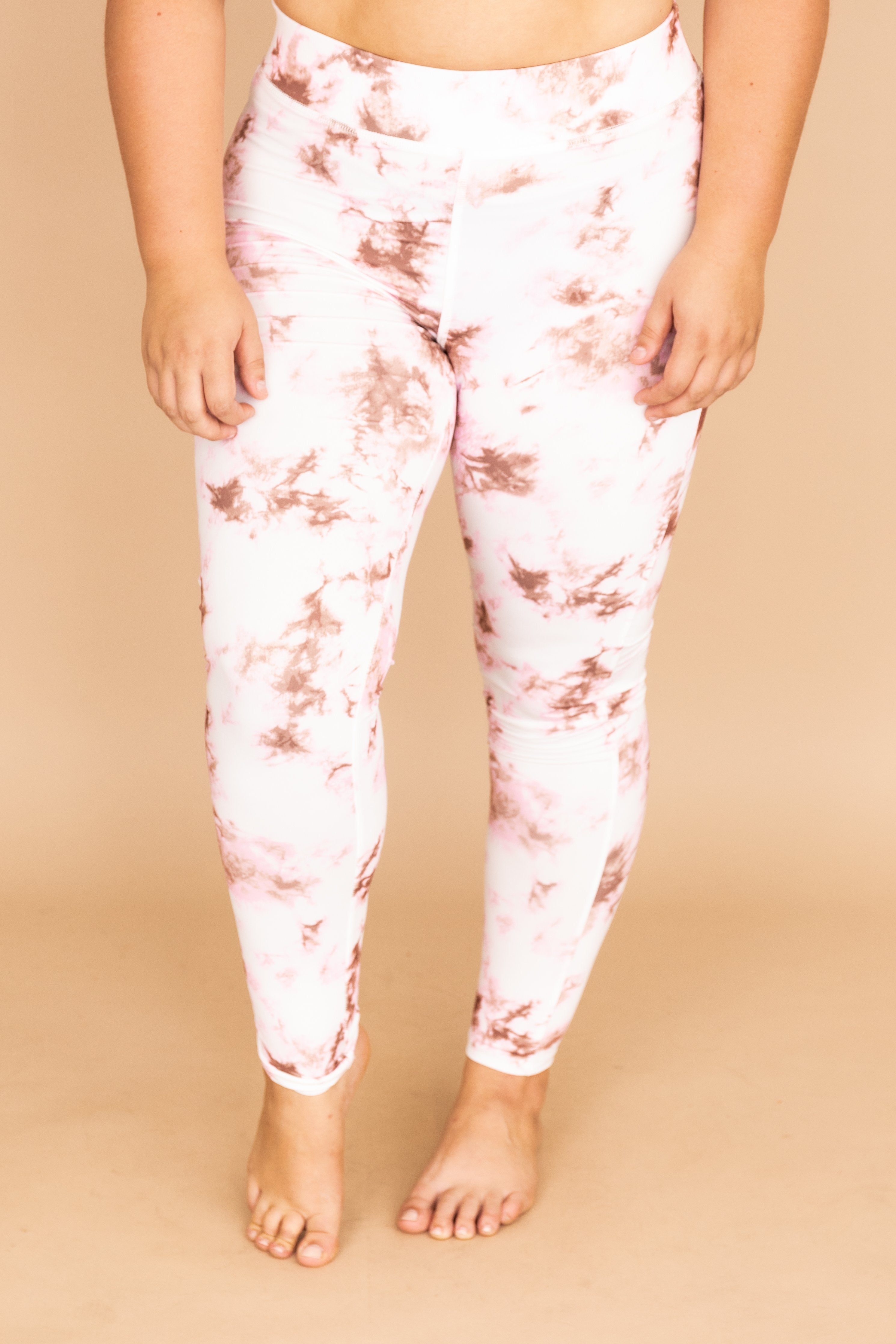 Along The Horizon Tie Dye Pink Leggings FINAL SALE