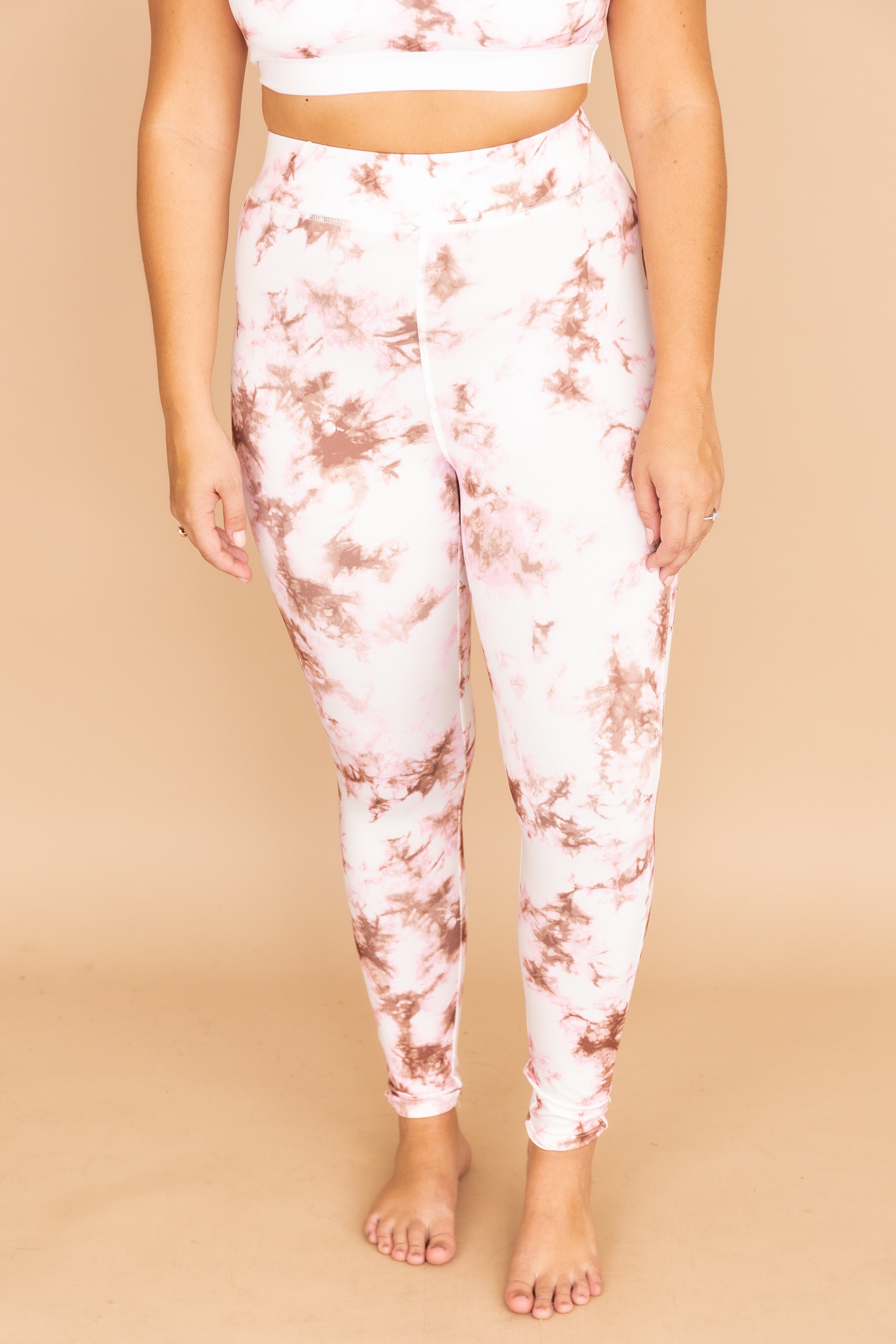 Along The Horizon Tie Dye Pink Leggings FINAL SALE