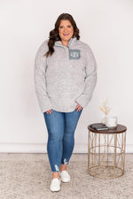 Load image into Gallery viewer, All Snowed In Monogram Grey Pullover
