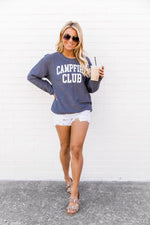 Load image into Gallery viewer, Campfire Club Navy Graphic Corded Sweatshirt

