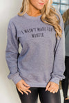 I Wasn't Made For Winter Heather Grey Graphic Sweatshirt