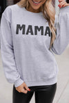 Mama Block Grey Graphic Sweatshirt