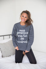Load image into Gallery viewer, Messy Hair And Sweatpants Graphic Sweatshirt
