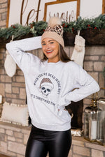 Afbeelding in Gallery-weergave laden, When You&#39;re Dead Inside But It&#39;s Christmas Time Ash Graphic Sweatshirt
