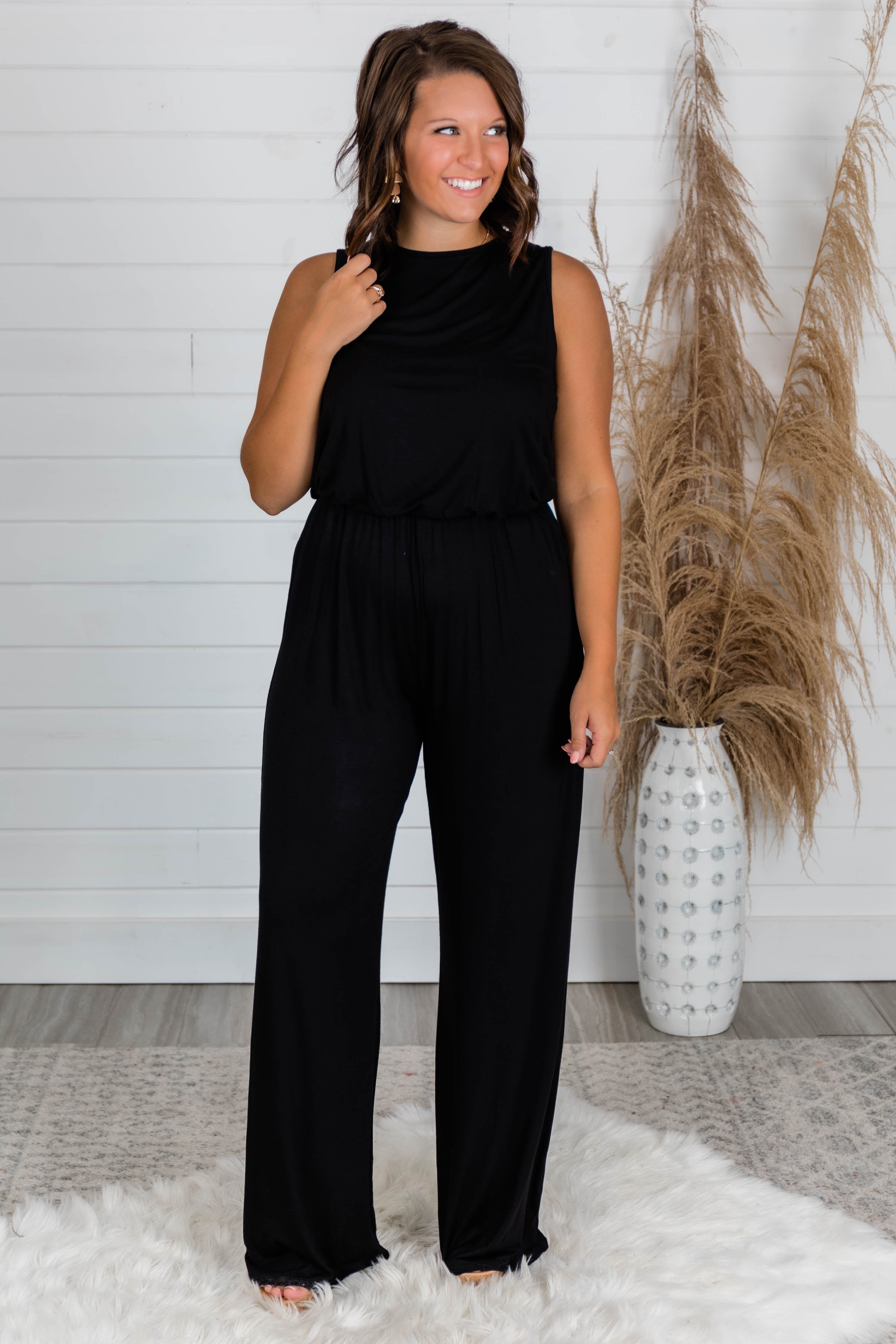 So Much Love Black Jumpsuit
