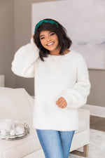 Load image into Gallery viewer, Sparkle All Day Cream Sweater
