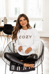Cozy Animal Print White Graphic Sweatshirt
