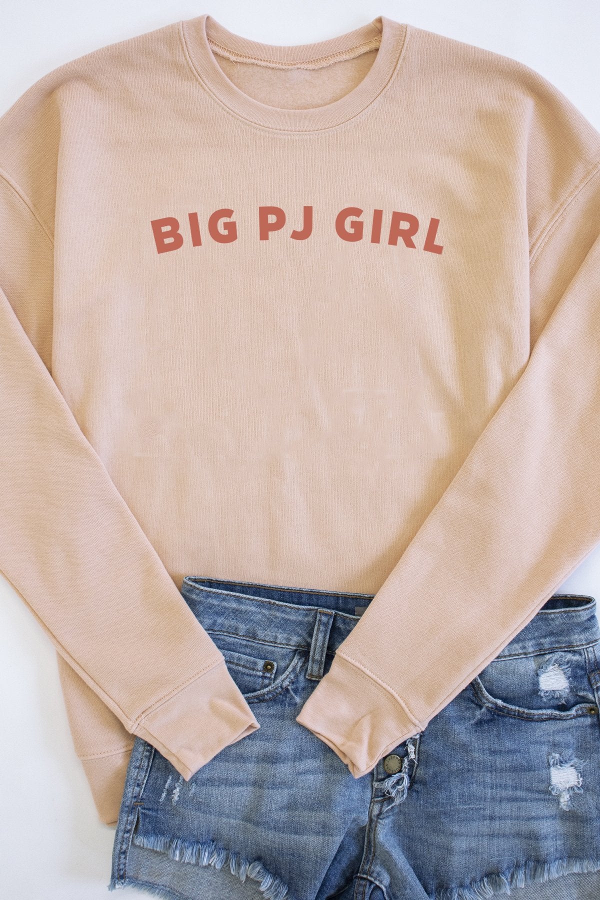 Big PJ Girl Peach Graphic Sweatshirt