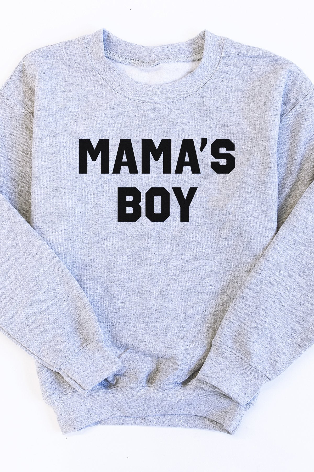 Mama's Boy Grey Kids Graphic Sweatshirt