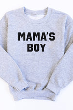 Ladda upp bild till gallerivisning, Mama&#39;s Boy Grey Kids Graphic Sweatshirt

