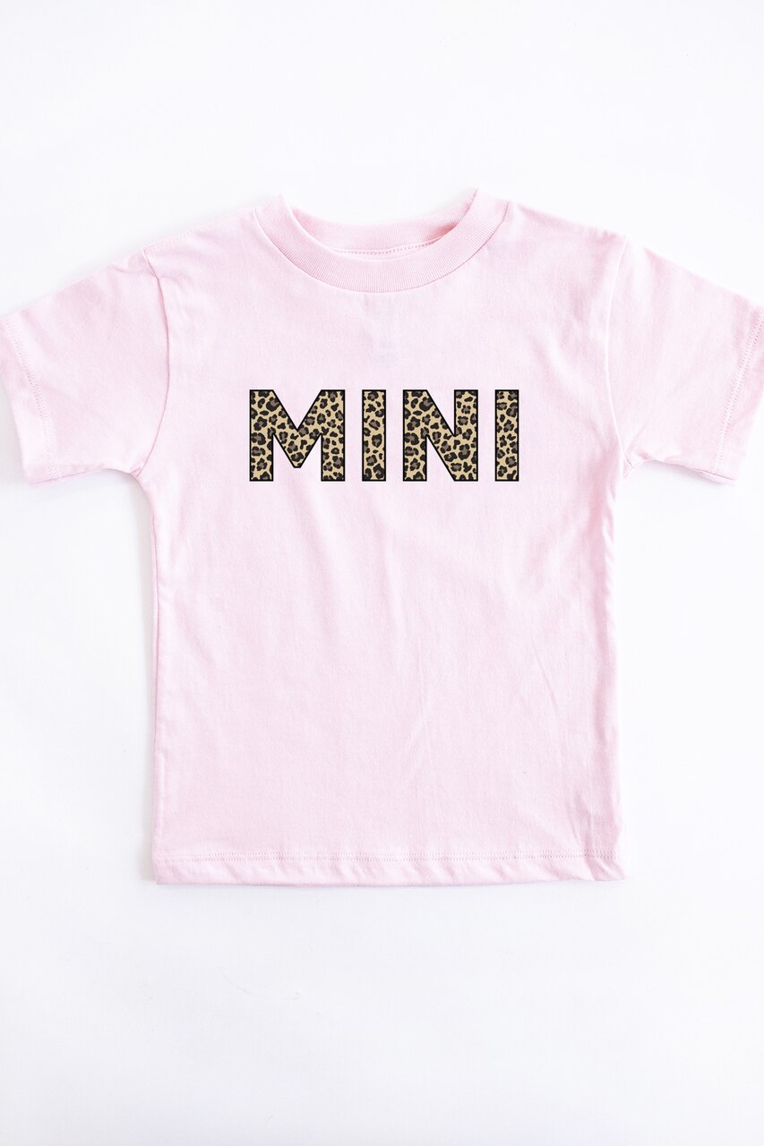 Mini Animal Print Youth Tee Pink